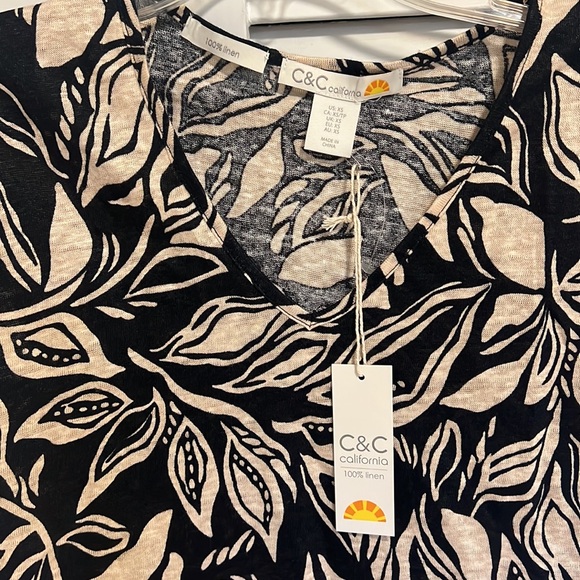 Brand New With Tags C&C California sleeveless Linen Top size XS - Picture 2 of 3
